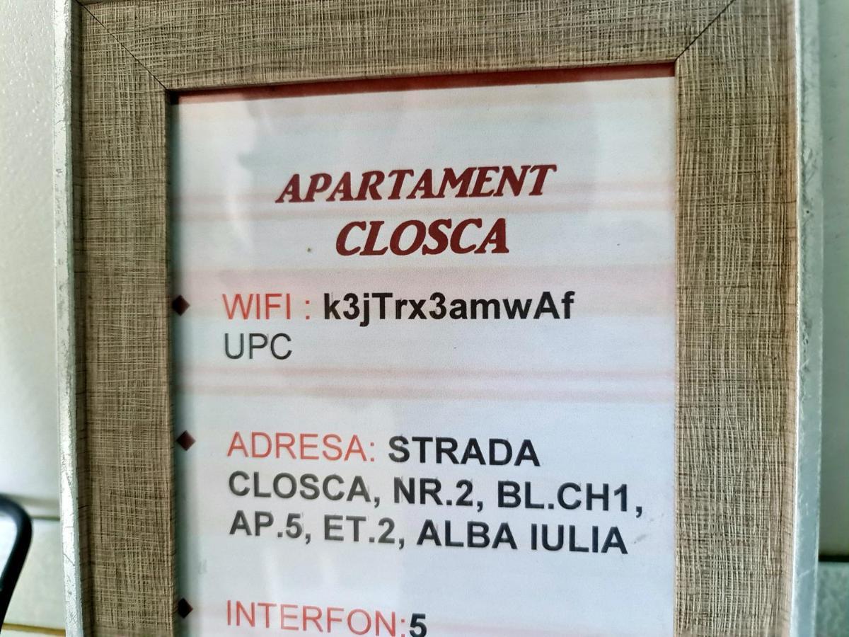 Apartament Closca Lejlighed Alba Iulia Eksteriør billede